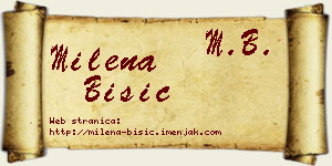 Milena Bisić vizit kartica
